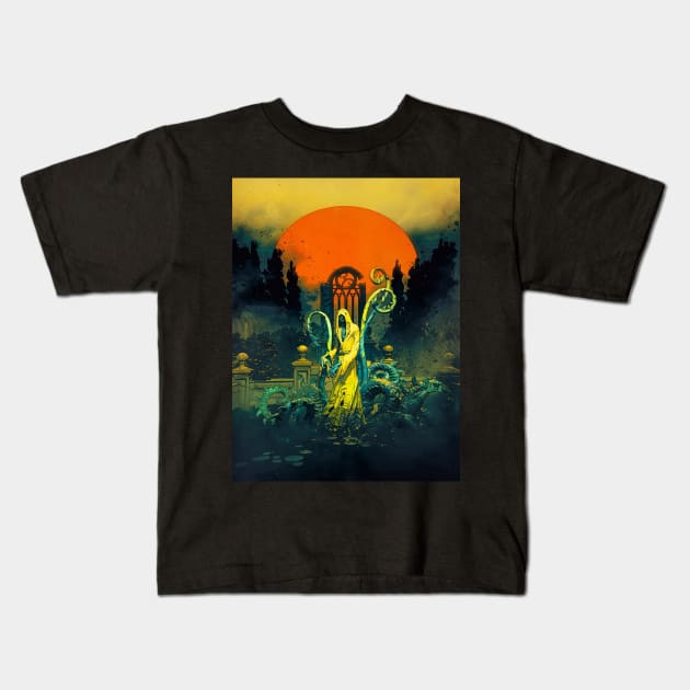 Eldrich Hastur Kids T-Shirt by Comrade Jammy